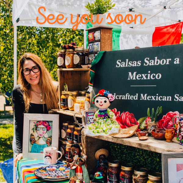 Amy at her CHARRO'S market booth